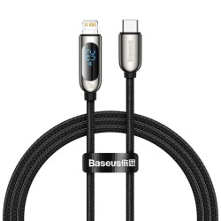 Baseus Display Fast Charging Data Cable Type-C to IP 20W 1m Black - 1