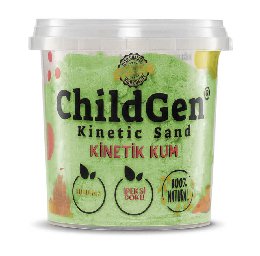 Childgen Kinetik Kum 500 Gr - Yeşil