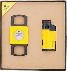 Cohiba Puro Seti Çakmak+Kesici CST0176 Sarı - Cohiba