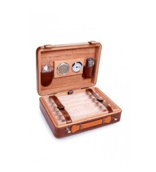 Cohiba Seyahat Humidoru Çakmak + Makas - Çanta Bordo PSH050 - Cohiba