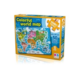 Colorful World Map 50 - Ks Games