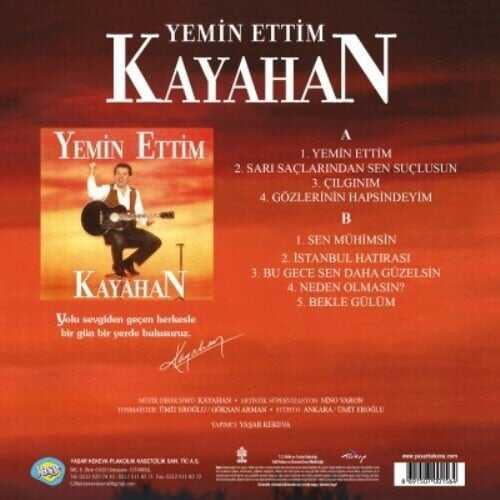 Kayahan - Yemin Ettim-Plak - 2