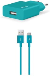Ttec SmartCharger Seyahat Şarj Aleti 2.1A + Type-C Kablo Turkuaz 2SCS20CTZ - Ttec